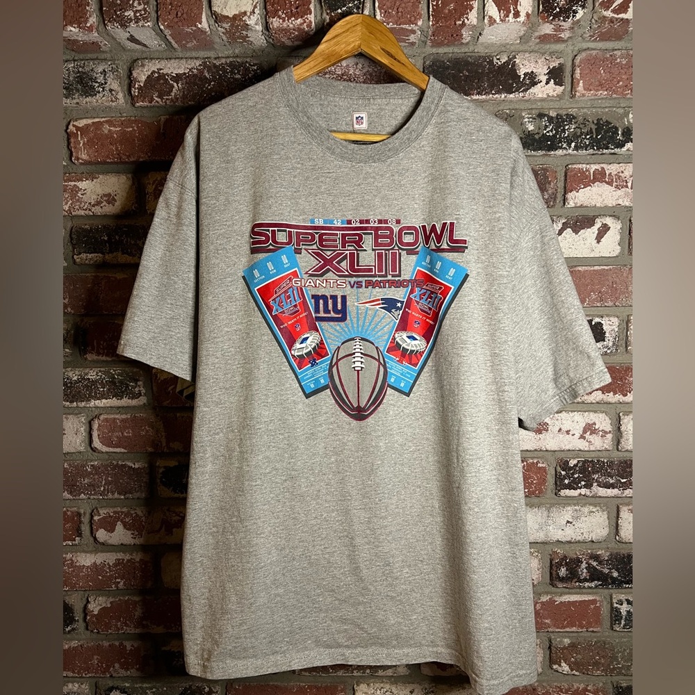 Super Bowl XLII Giants va Patriots 2008 Arizona Tickets Graphic, Tshirt